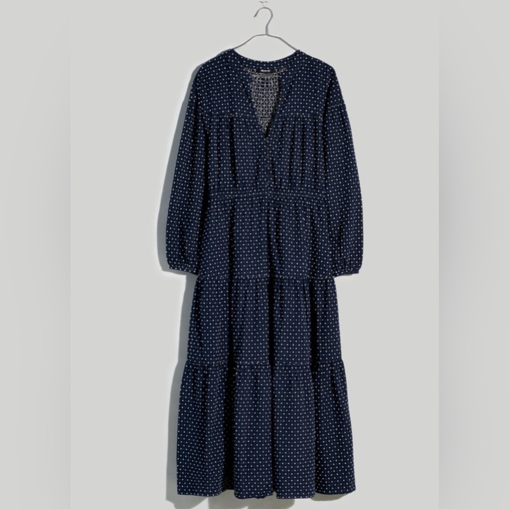 MADEWELL Navy Polka Dot Dress